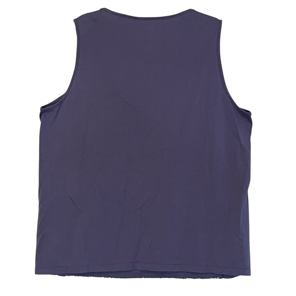 Chico’s Plum Frost Sz 12 Party Glam Chic Sparkle Sleeveless Sequined Tank Top - Picture 2 of 7